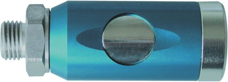 Sicherheitskupplung mit Druckknopf drehbar, blau, nw 7,4mm ag G1/4' EWO