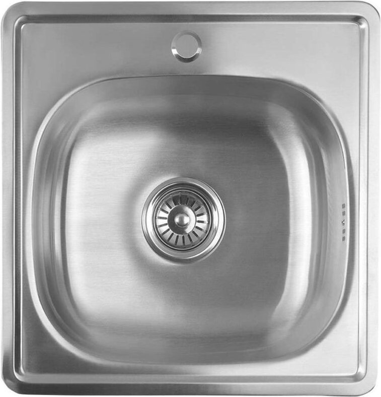 Abwäschen - Spülbecken 48x48 cm, Edelstahl AQ4848B - Aqualine