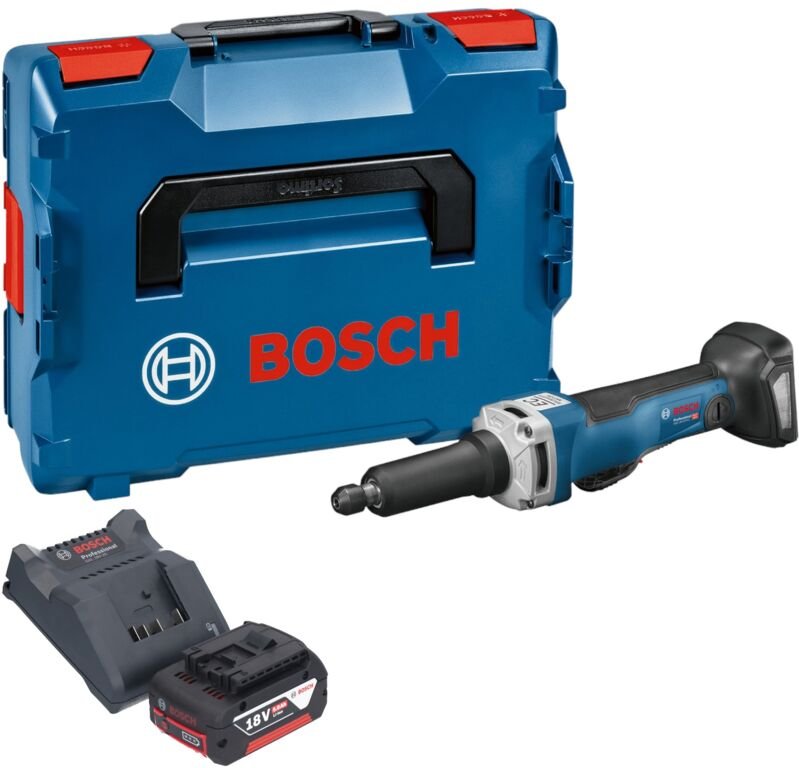 Bosch ggs 18V-23 plc Professional Akku Geradschleifer 18 v Brushless + 1x Akku 5,0 Ah + Ladegerät + L-Boxx