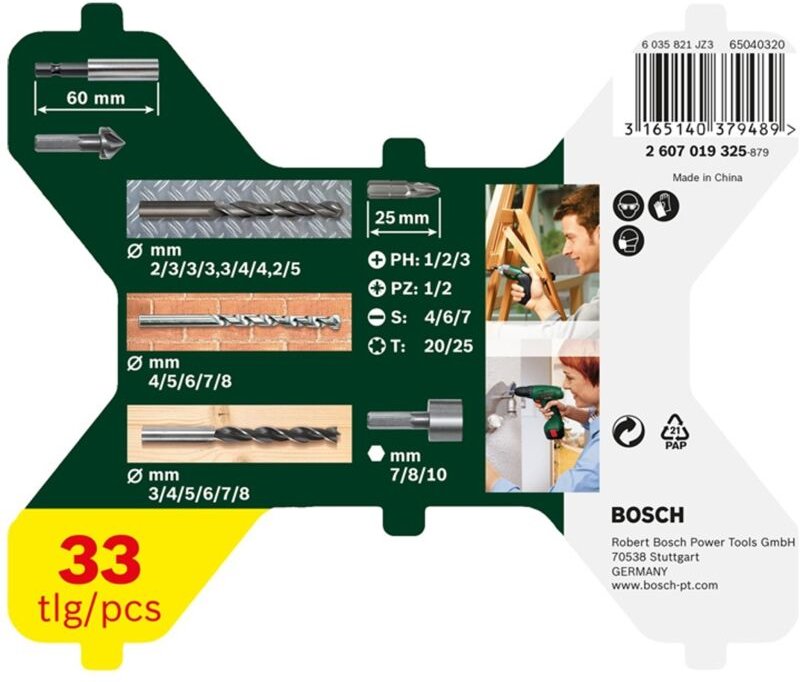 Bosch - Accessories 2607019325 X-Line 33teilig Universal-Bohrersortiment