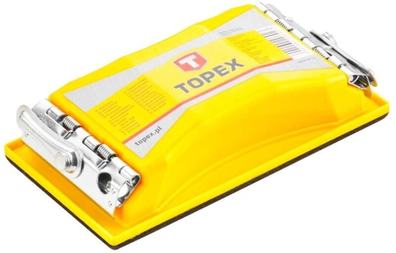 Topex Schleifblock 100x210 mm - Metallklammern - Für Präzisionsschleifen