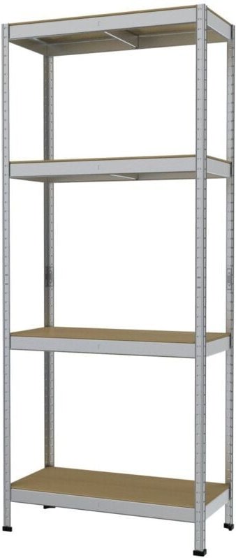 Schwerlastregal 180 x 75 x 35 cm 4 Holzböden 700 kg Schwerlastregal