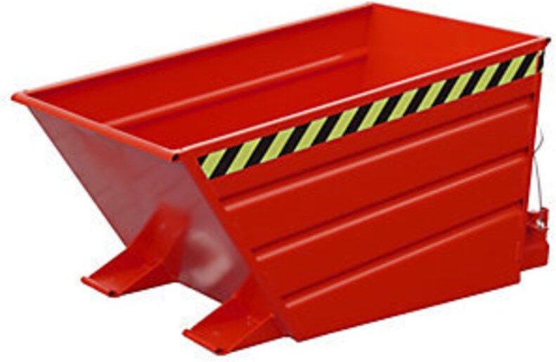 Bauer Kippbehälter mit Hebelverschluß VD 500, lackiert, Feuerrot