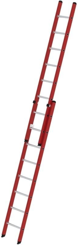 Günzburger Steigtechnik - Sprossen-Schiebeleiter 2tlg. GFK/Alu ohne Traverse 2 x 8 Sprossen - 035108