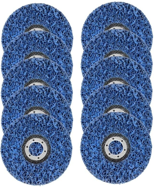 Abziehscheiben für Winkelschleifer, 115 mm, 4,5 Zoll, zum Entfernen von Farbe, Rost, Schweißnähten, Oxidation (blau), 10...