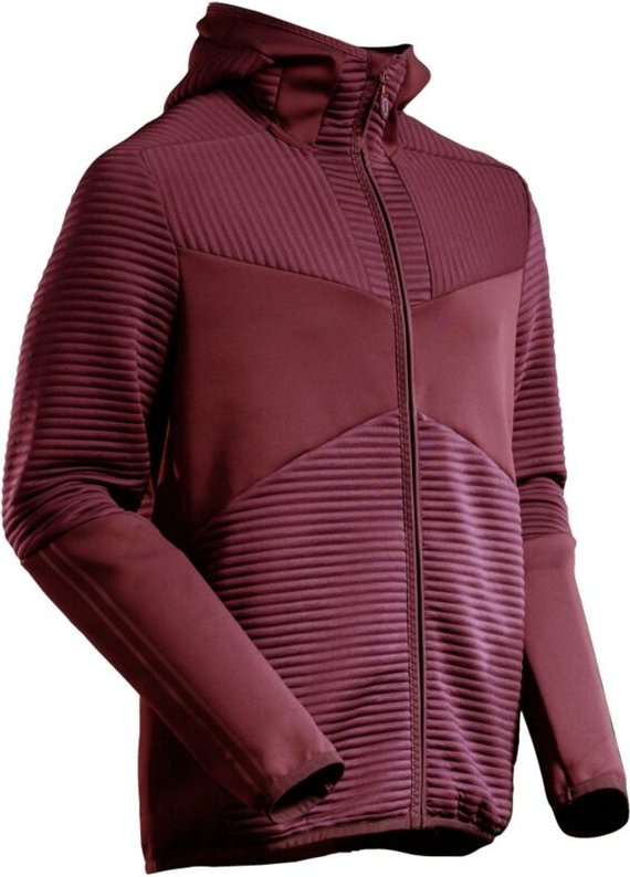 Fleecepullover, Kapuze, Reißverschluss 22603 Gr. xl, bordeaux - Mascot