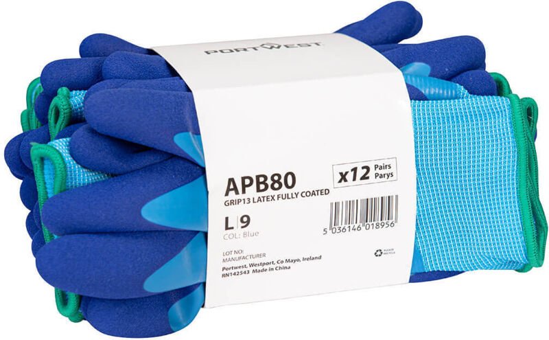 Multipack von 12 Paar DermiFlex Essential blaue Handschuhe S – Größe 7