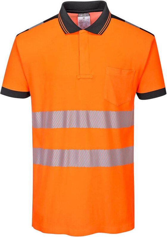 Thumbnail - Polo HV PW3 Orange/Schwarz 5XL