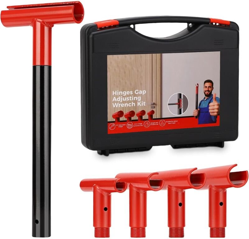 Ej.life - 4-in-1-Werkzeugsatz zur Scharniereinstellung – Werkzeug zur Einstellung von Türscharnieren, robuster Scharnier...