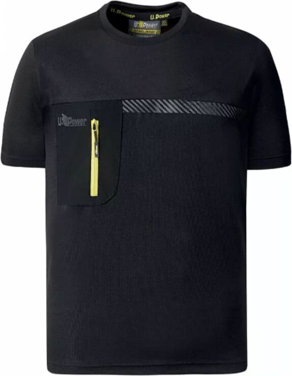 U Power Christal Arbeits-T-Shirt - l - Schwarze
