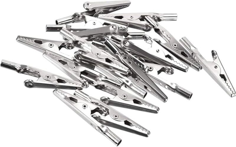 Bluedeer - 50 Stück Krokodilklemmen 10A Alligator clips Antistatisches Zubehör für Labor und Elektrotestarbeiten