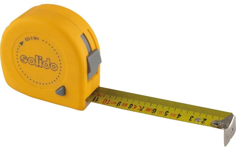 Solido - Rollbandmaß 8 m x 25 mm EG-Prüfzeichen Genauigkeit ii