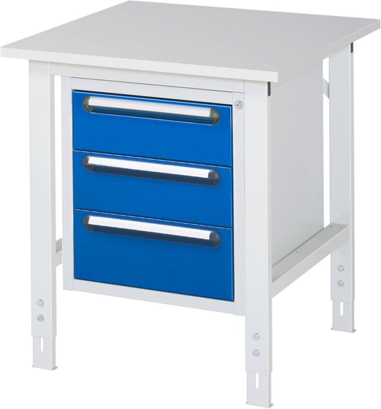 Rau Arbeitstisch Tom höhenverstellbar KM06, B750xT800xH760-1080mm, M-Platte-22mm