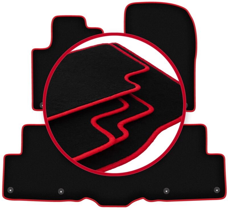 CARLUX-RED Autofußmatten für: Mercedes GLE W166 SUV (2011-2015)