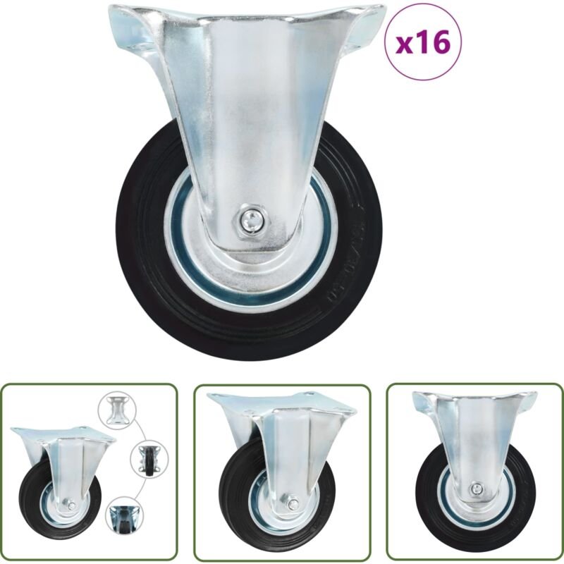 VidaXL 16 Stk. Bockrollen 100 mm