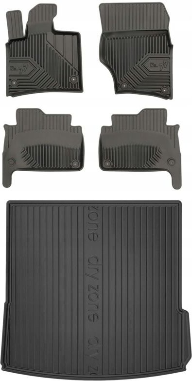 SET 77 Gummimatten und Fußmatten AUDI Q7 1 2005-2015