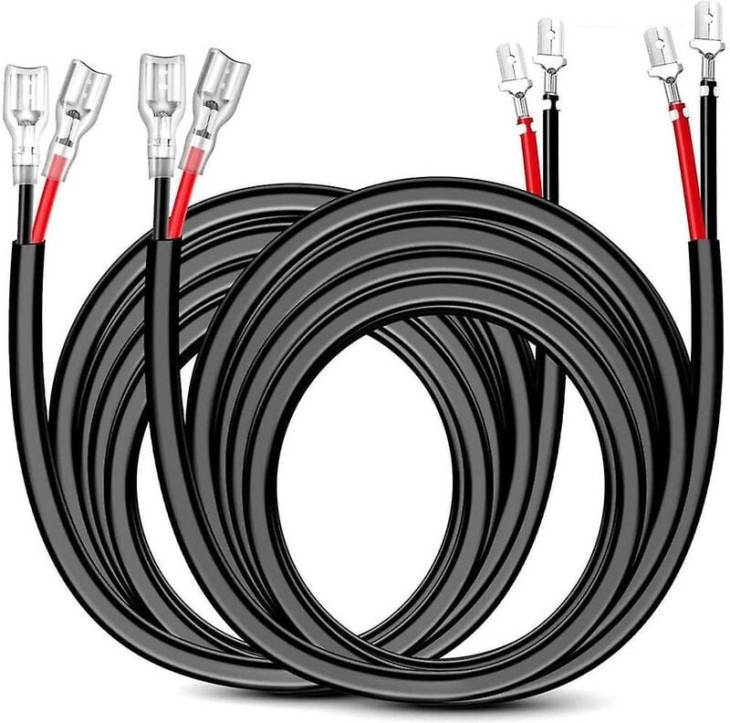 Woosien - 2 Stück 16 Awg 10 Fuß 3 Kabelbaum-Verlängerungssatz, Kabelbaum-Verlängerungssatz für LED-Arbeitsscheinwerfer