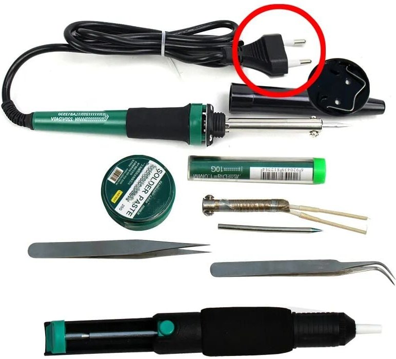 Lötkolbensatz, Präzisions-Elektrolötsatz, 30-W-Lötkolbensatz, Lötkolbenkern, Ständer, Lötzinndraht, Zinnvakuum, Lötzinnp...