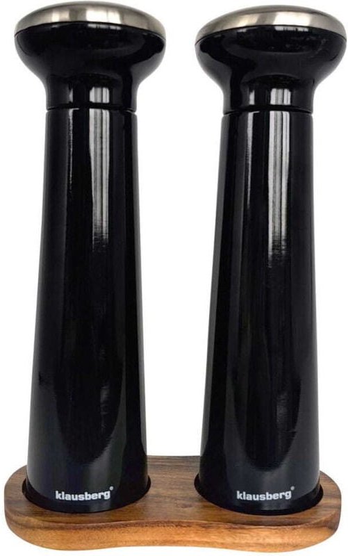 Pfeffer- und Salzmühlen-Set KLAUSBERG KB-7705 schwarz Salzstreuer Mühle