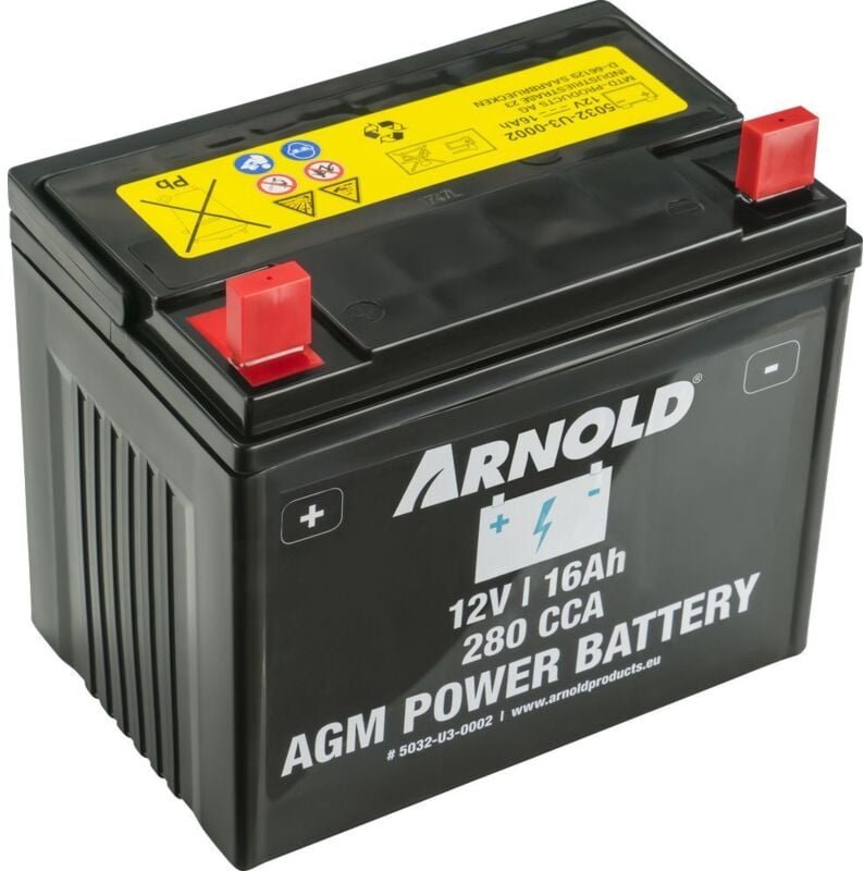 12V 16Ah AGM-Batterie für Rasentraktor Arnold