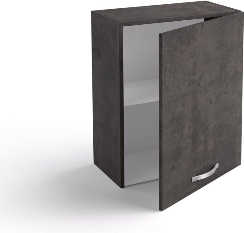 Küchenblock aufgehängt 60x33x72 cm aus weißem Holz matt mit einer Tür - Massa