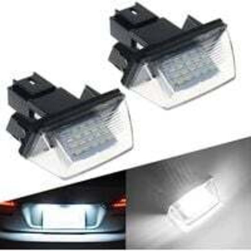 Ersandy - LED-Auto-Kennzeichenbeleuchtung, 12 v, 3528SMD, 6500 k, Xenon-Weiß, Rückleuchten für Peugeot 206 207 306 307 3...