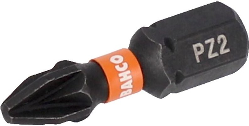 1/4 Torsion Bits für Pozidriv Schrauben 25 mm - PZ2 - 25 Stk./Blisterpackung - Bahco