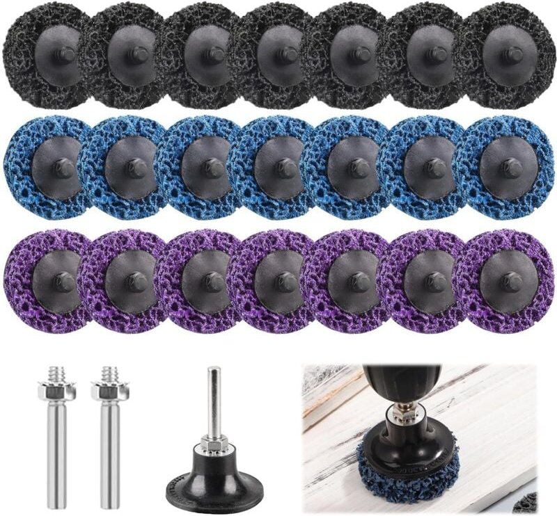 21 Stück CSD 50 mm Schleifscheiben für Winkelschleifer, Farbe, Rostschweißnähte, Reinigung und Rostentfernung