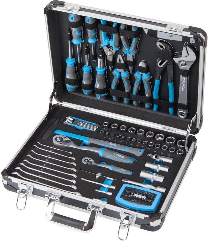 Fervi - koffer mit werkzeug 88 tlg werkzeugkoffer werkzeugbox 0399