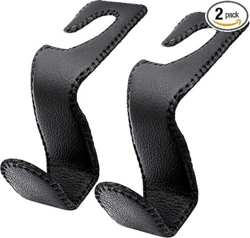 Thumbnail - Ahlsen - Auto-Haken für Geldbörsen und Taschen, 2 Stück Autositz-Haken für Einkaufstüten, mit Leder überzogener Auto-Gel...