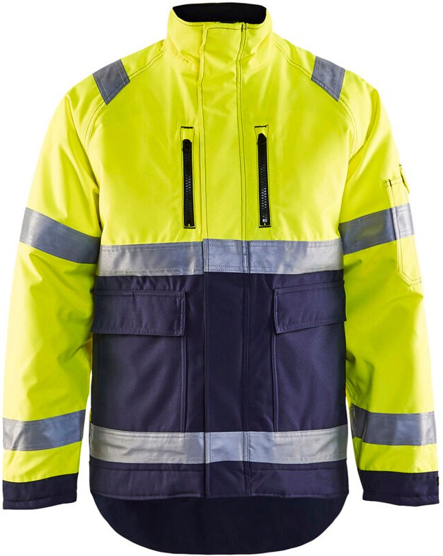 Arbeitsjacke Winter Hochsichtbarkeit 4827 - Neon Gelb / Marine S