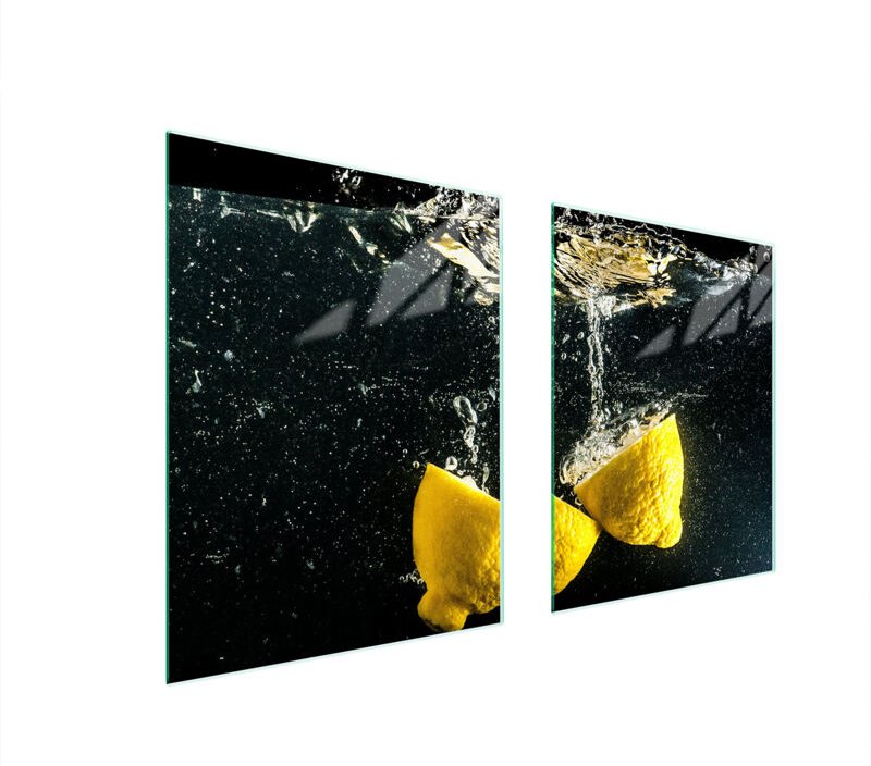 GLASSCHUTZPLATTE FÜR HERD 85x52 ZITRONE