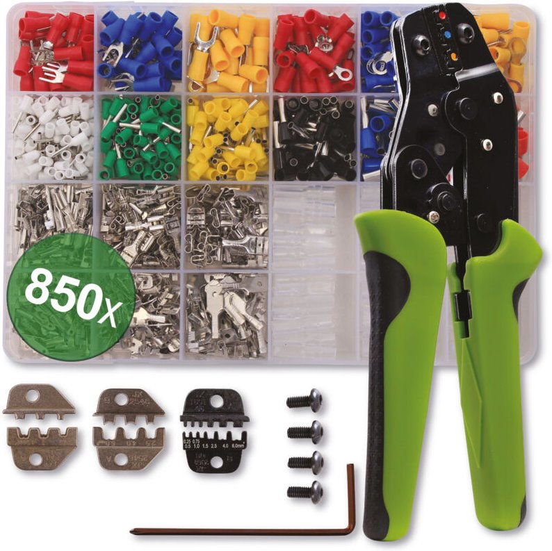 22T014 22T014 Crimpzangen-Set Aderendhülsen, Flachsteckhülsen, Solar-Steckverbinder 0.25 b - Quadrios