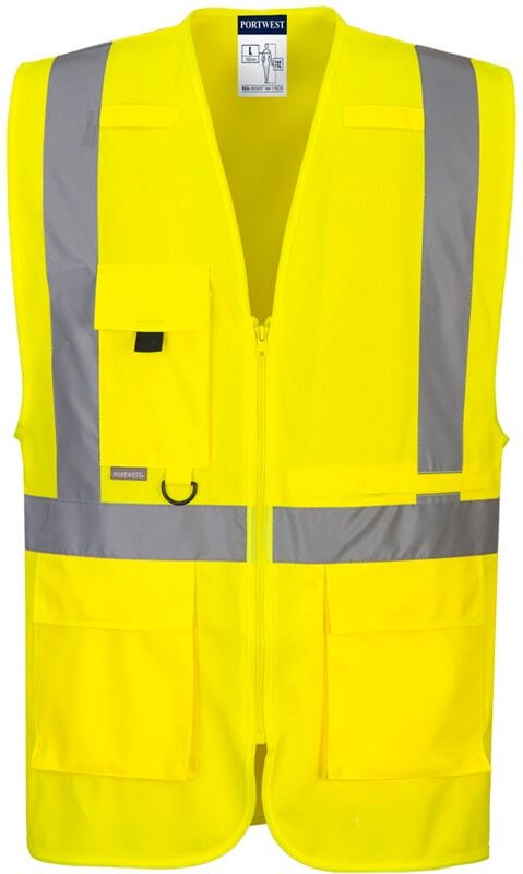 Executive Hochsichtbarkeitsweste mit Tabletfach Gelb 3XL