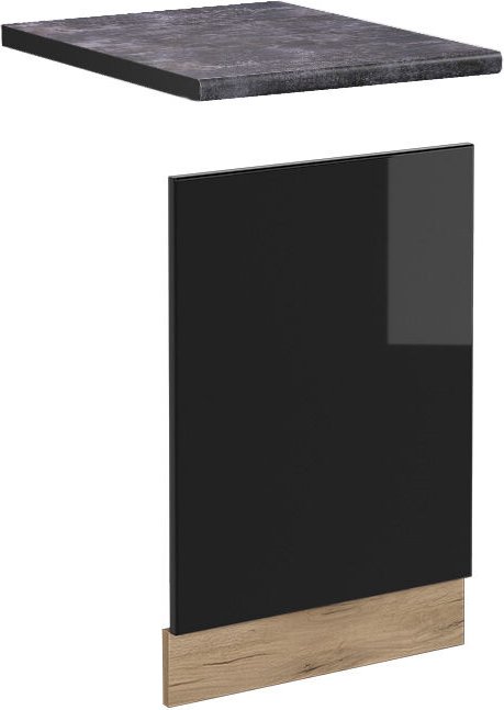 Vicco - Frontblende R-Line, Schwarz Hochglanz, 45 cm , ap Anthrazit