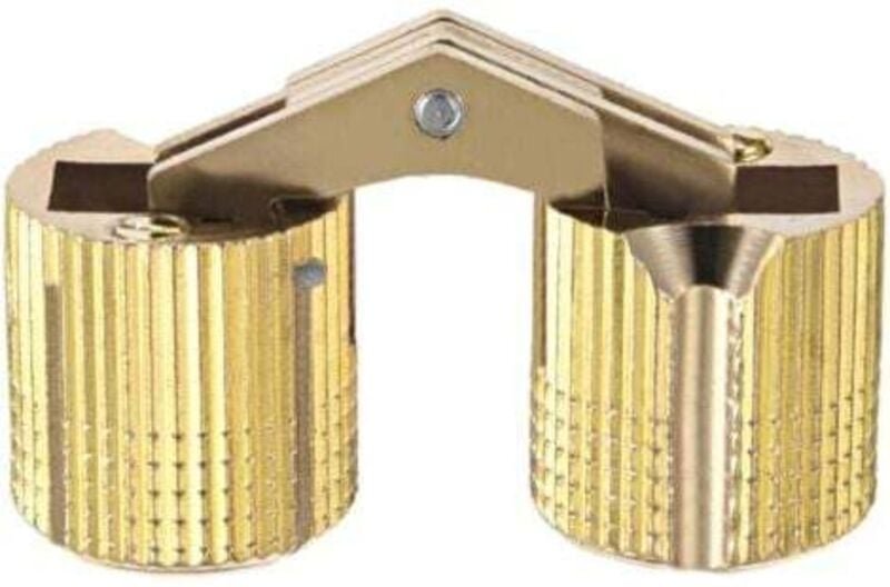 Jalleria - 4-teiliges Zylinderscharnier, unsichtbares Scharnier für Türen, Schränke, Möbel, 16 mm, 180° Öffnungswinkel