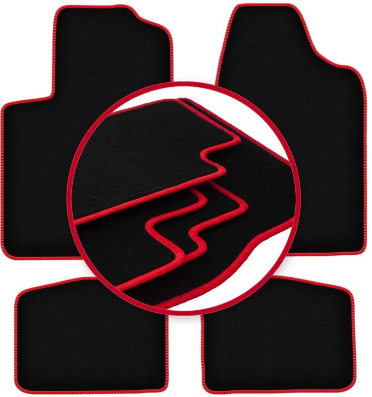 CARLUX-RED Autofußmatten für: Chrysler Sebring II Limousine (2003-2007)