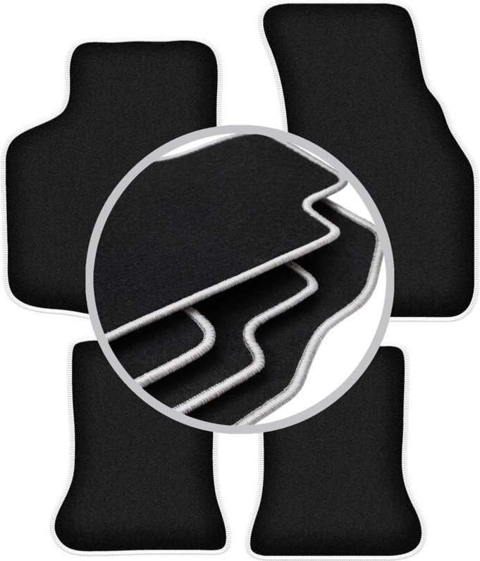 CARLUX-SILVER Autofußmatten für: Volkswagen Golf I Cabrio (1979-1993)