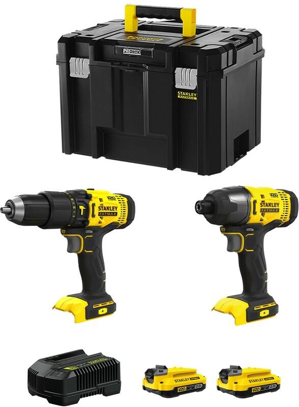 Stanley - FatMax Kit SVK214 (SFMCD711 + SFMCF800 + 2 x 2,0 Ah + Ladegerät + tstak vi)