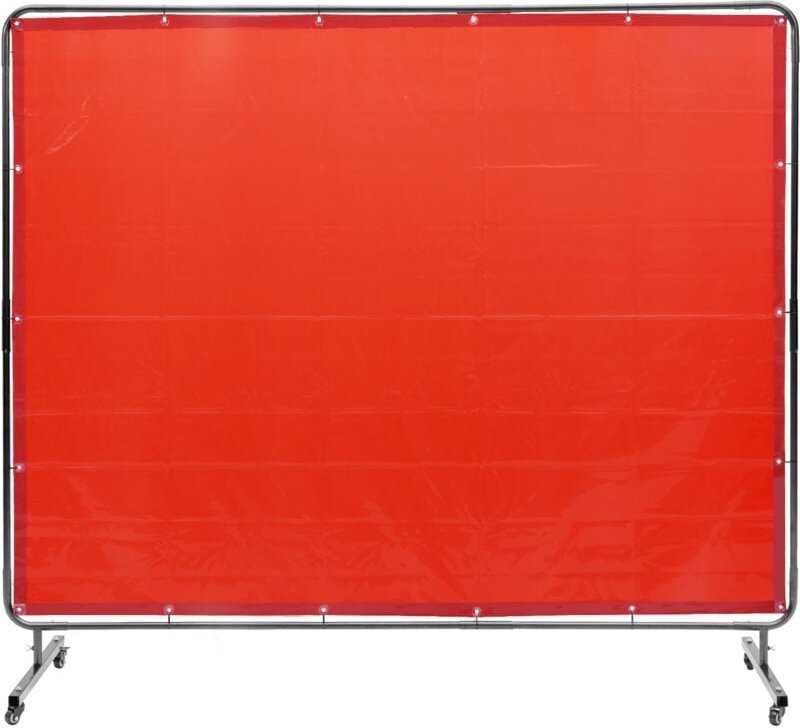 Thumbnail - Mophorn - Schweißschutzwand mit Rahmen, 6' x 8' flammhemmender Vinylvorhang, tragbarer Schweißschutzwand auf 4 Lenkrolle...