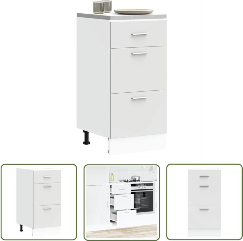 The Living Store - vidaXL Unterschrank Weiß 40x46x81,5 cm Holzwerkstoff