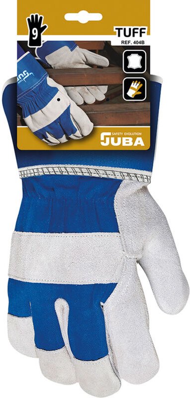 Juba - Handschuh aus Spaltleder/Rindsleder/Canvas, Größe 10