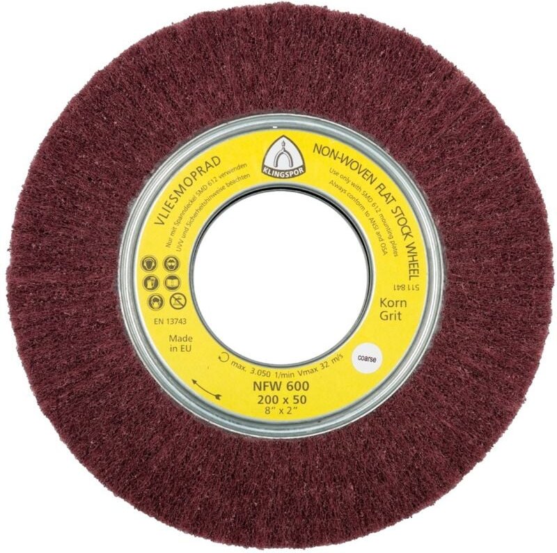 Thumbnail - Klingspor NFW 600 Vliesräder, 165 x 50 x 43,1 mm Medium Korund