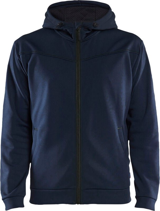 Arbeitskapuzenpullover mit Reißverschluss 3363 – Dunkelmarine/Schwarz XL