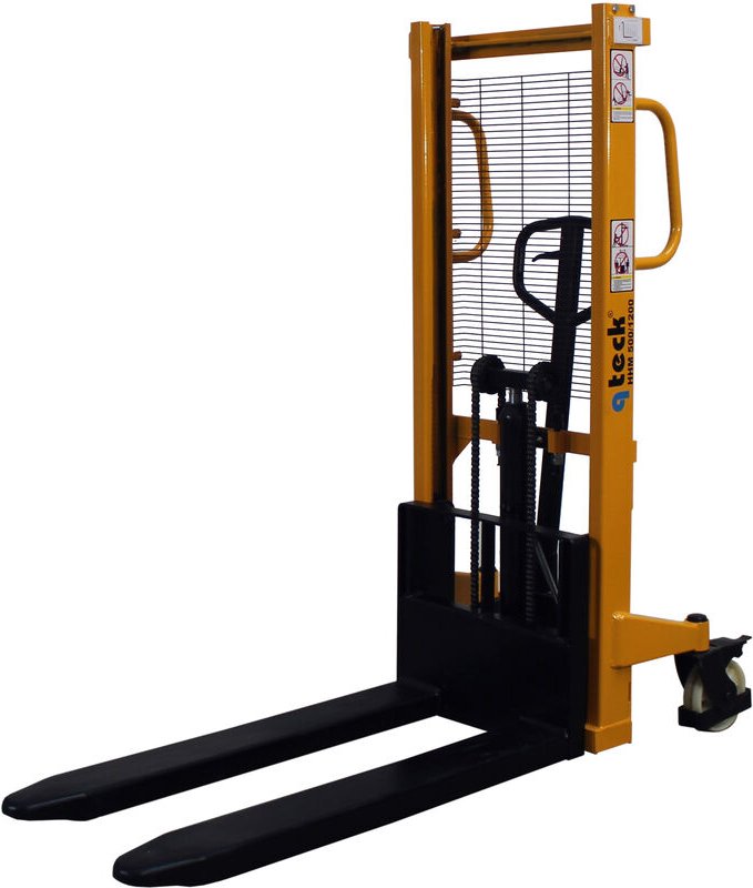 qteck Hochhubwagen HHM-Serie 1150mm Gabellänge Nylon/Tandem 1200mm Hubhöhe 500kg Tragkraft