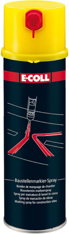 E-coll - Baustellenmarkier-Spray 500ml Spraydose leuchtgelb