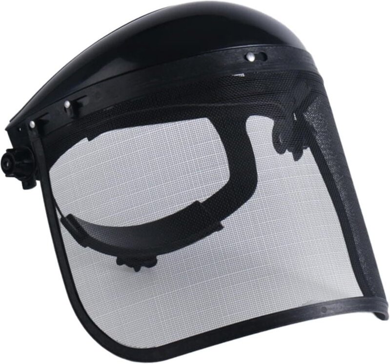 Kettensägenschutz mit Metallgittervisier, gute Belüftung, langlebig, verstellbares Kopfband, leicht, für Arbeiten im Fre...