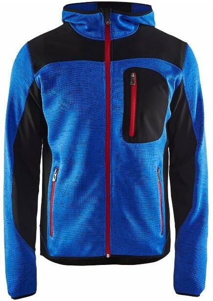 Blaklader - Strickjacke mit Kapuze t.xs - königsblau/schwarz - 493021178599-XS