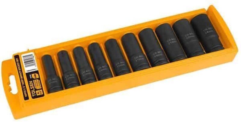 Set 10 Stuck Verlangerte Schlag-Steckschlussel 1/2" Tolsen