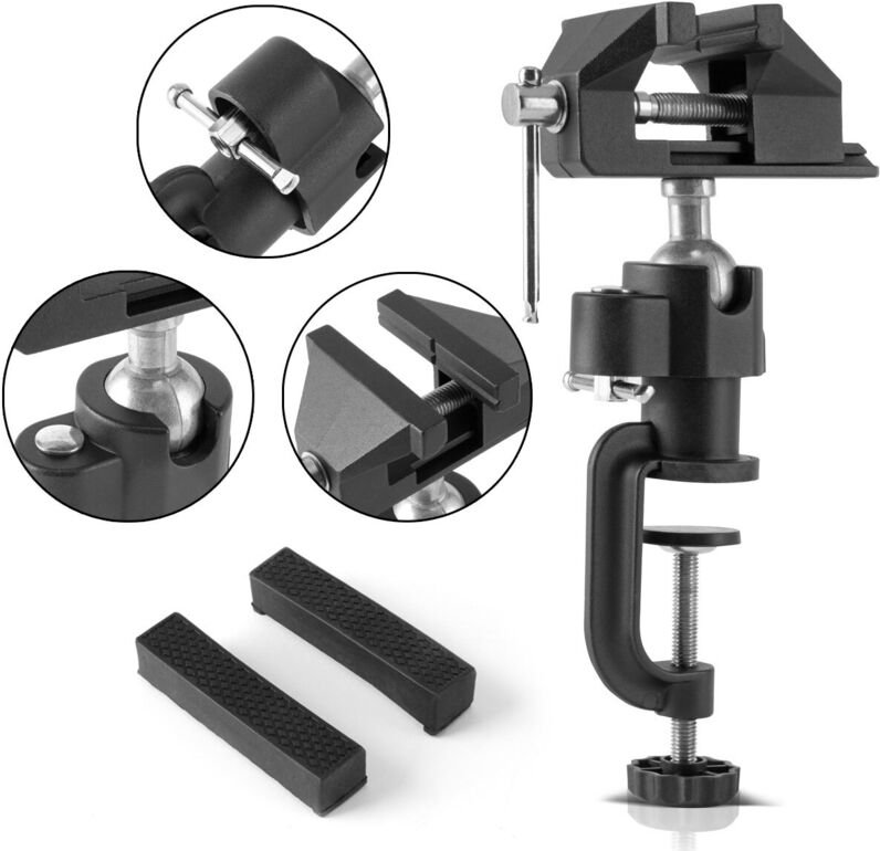 Tischschraubstock TS-50 st mit Kugelgelenk - Stahlwerk